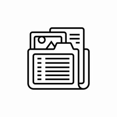 media files folder icon sign vector