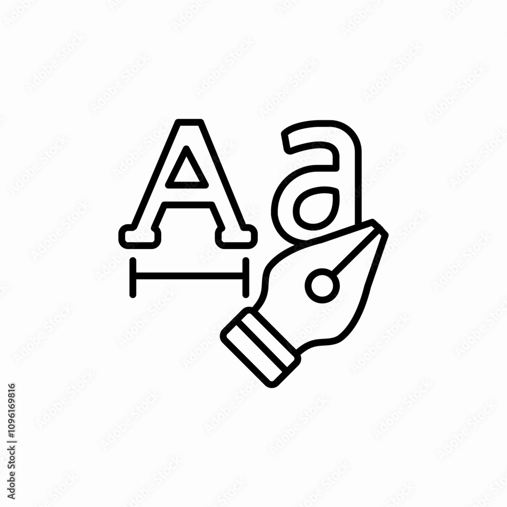 Poster text write icon sign vector