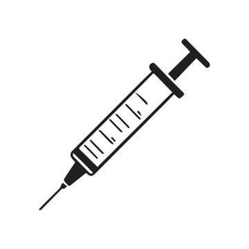 recommend clip art: Syringe or vaccine Icon outline vector