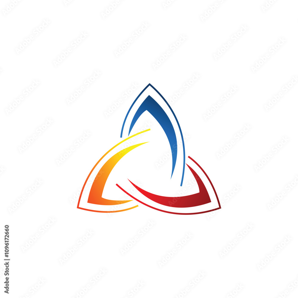 Poster initial a with triangle, vector design template