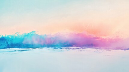 Obraz premium Zarte Winterfarben in einer minimalistischen Landschaft