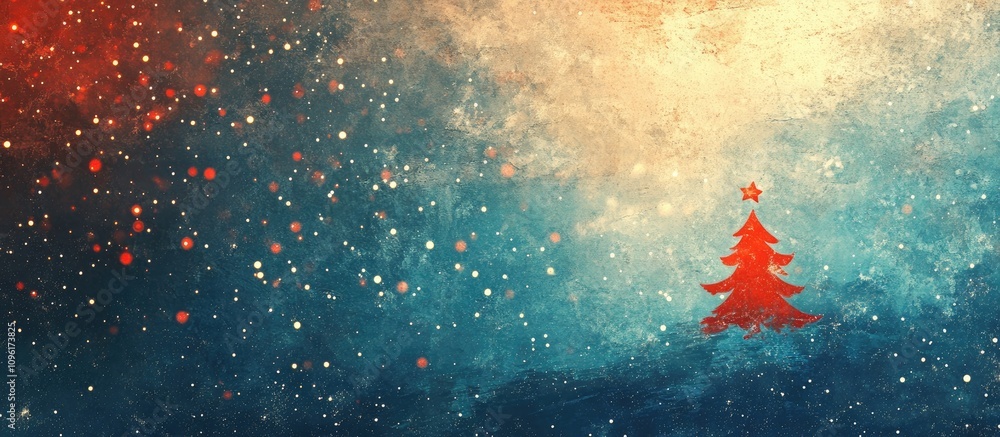 Poster festive christmas card background with abstract design and space for custom text in vibrant colors