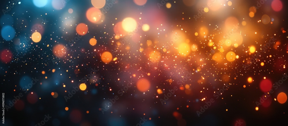 Aufkleber vibrant abstract background with bokeh effect depicting fireworks and colorful light patterns for fe