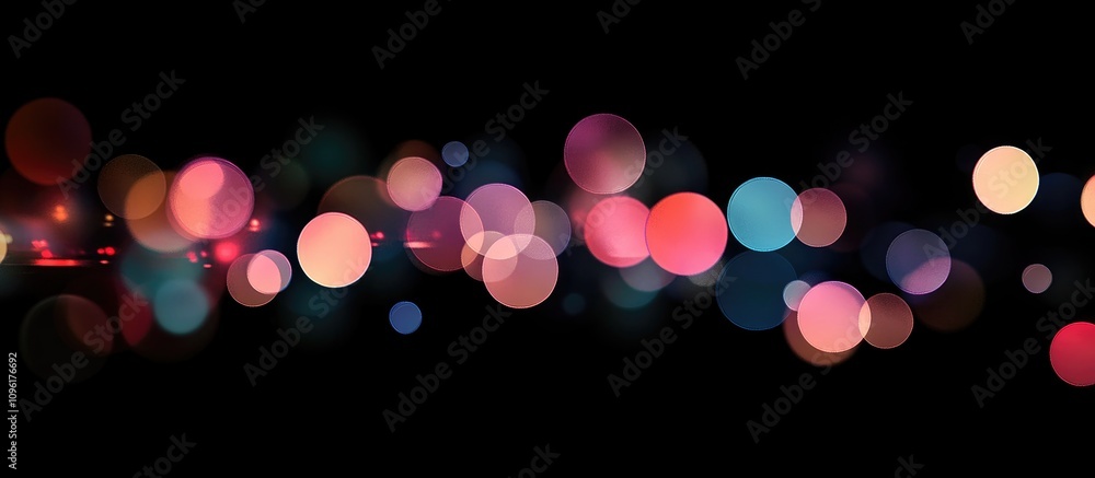 Poster vibrant bokeh lights with colorful orbs creating a festive atmosphere against a dark background for 