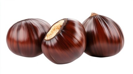 Close up of Fresh Chestnuts