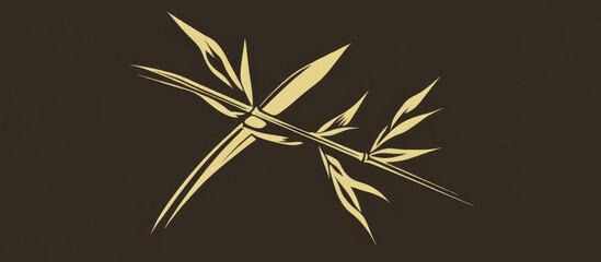 Obraz premium Bamboo Pelita Symbol Artistic Illustration of Nature Elements and Tradition