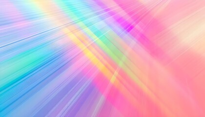 Soft pastel rainbow gradient background with lots of empty space for text, more clarity with clear light and sharp focus. Brightly coloured holographic summer water surface background with ripples