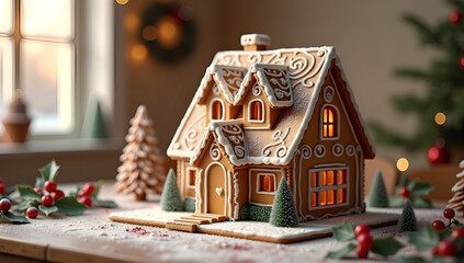 Traditional Meets Modern: 3D Gingerbread House