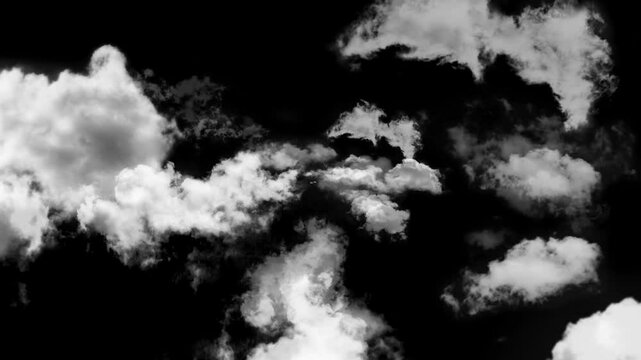 Fly Through Cloud Journey - Transparent Background Loop