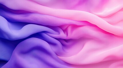 Obraz premium Soft and Flowing Fabric Textures in Gradients of Pink and Purple with Gentle Waves for Backgrounds, Fashion, and Artistic Designs