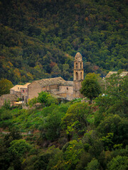 Rustic villages on the island of Corsica in France