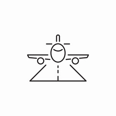 airplane ranway icon sign vector