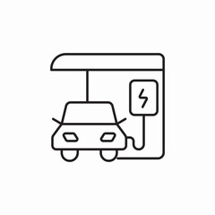 car electric charging station icon sign vector