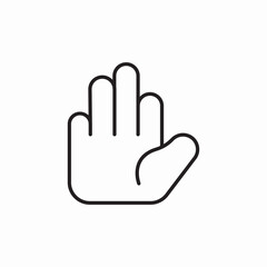 hand stop gesture icon sign vector