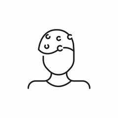 head dandruff icon sign vector