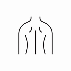 human back icon sign vector