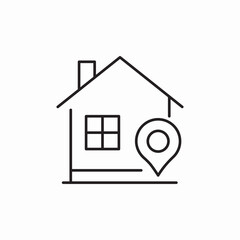 house location icon sign vector