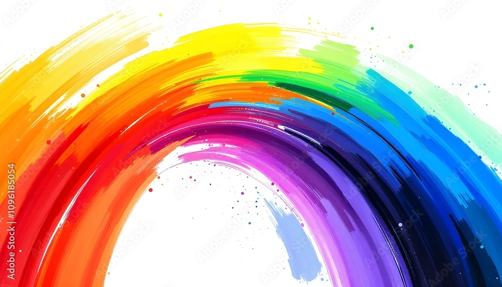 Poster vibrant colorful abstract brush stroke background with dynamic swirls and textures, perfect for arti