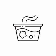 spa hot water basin icon sign vector