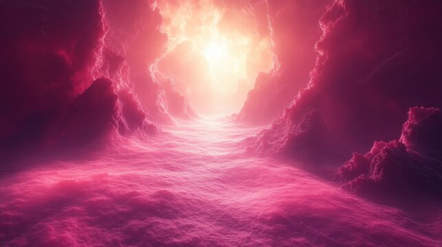 Vibrant pink gradient with a glowing center and ample copy space for creative use