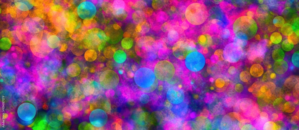 Aufkleber vibrant multi colored bokeh background creating a dreamy and festive atmosphere ideal for designs an