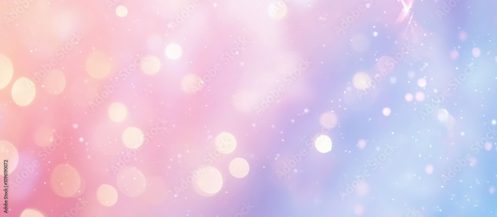Aufkleber elegant pastel bokeh lights background in soft blue and pink hues ideal for layering in various desi
