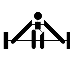 illustration de personne, homme et femme pratiquant activité de fitness, silhouette noire