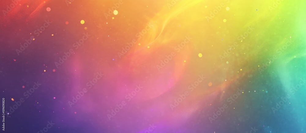 Poster vibrant colorful spectrum background with soft gradients and light particles for creative design pro