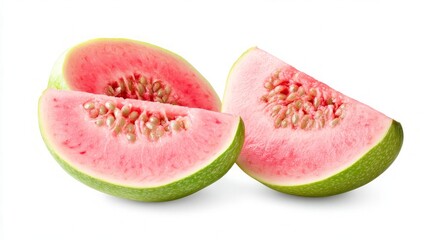 Vibrant Pink Guava Slices - A Tropical Delight
