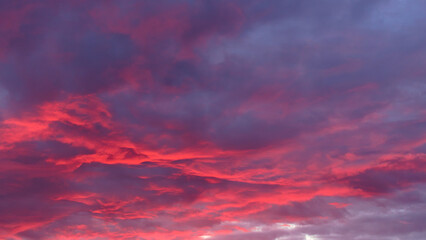 Beautiful sunset in the clouds