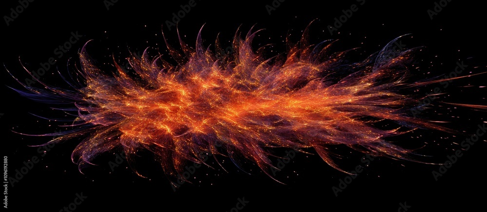 Poster spectacular abstract fireworks explosion creating a vibrant and captivating visual display on a dark