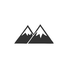 Mountains icon design black and white color