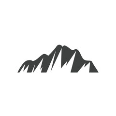 Mountains icon design black and white color