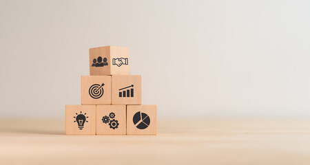 Business ecosystems and partnerships concept. Business collaboration strategies. The value of...
