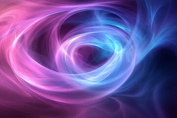 Obraz premium Abstract swirling patterns in vibrant pink and blue hues, evoking a sense of motion and depth.
