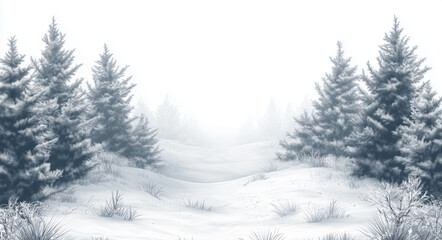 Fototapeta premium winter landscape with snow