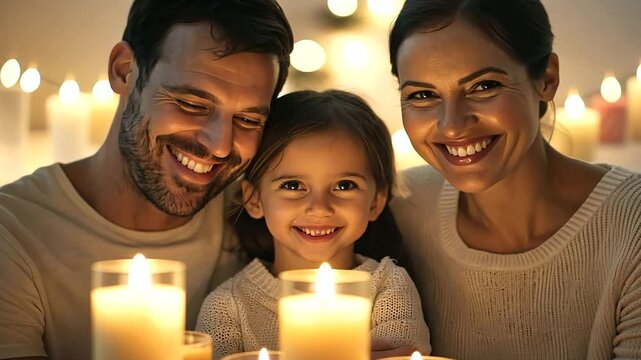 Family Gathering at Home Preparing for Power Outage