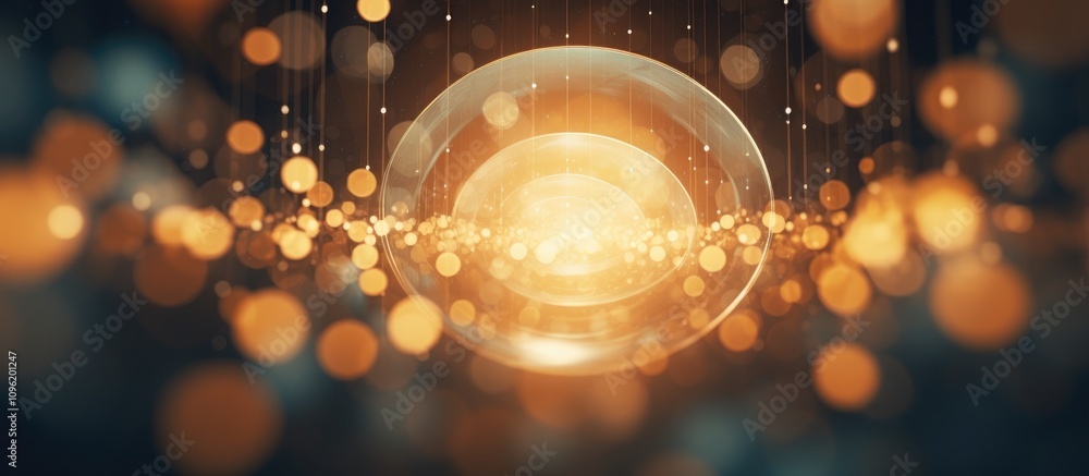Poster abstract warm bokeh lighting with circular shapes and soft focus for dreamy background or creative d