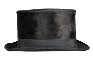 Black top-hat isolated on transparent background
