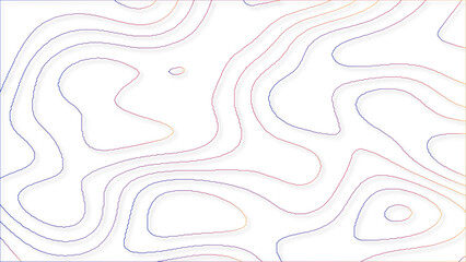 Stylized topographic contour map. Geographic line mountain relief. EPS 10 vector illustration.
