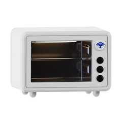 Fototapeta premium 3d illustration of Smart Oven. Internet of things. Smart technology. Futuristic device tool. 3d rendering.