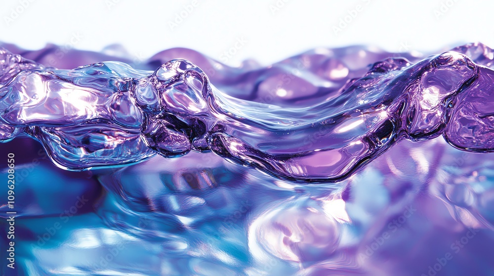 Poster abstract image of colorful water waves with a smooth, flowing design.
