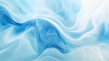 Obraz premium Computer technology, 3D rendering, blue abstract curved background.