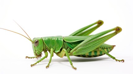 Green Grasshopper Isolated