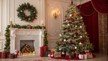 christmas tree with gifts