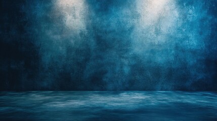 Atmospheric Blue Background with Dramatic Lighting Perfect for Presentations, Photography, and Artistic Projects in a Studio Setting