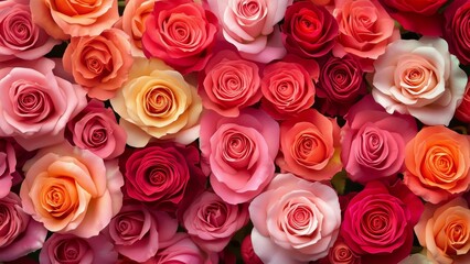 Naklejka premium Rose background Happy Valentine's Day Theme