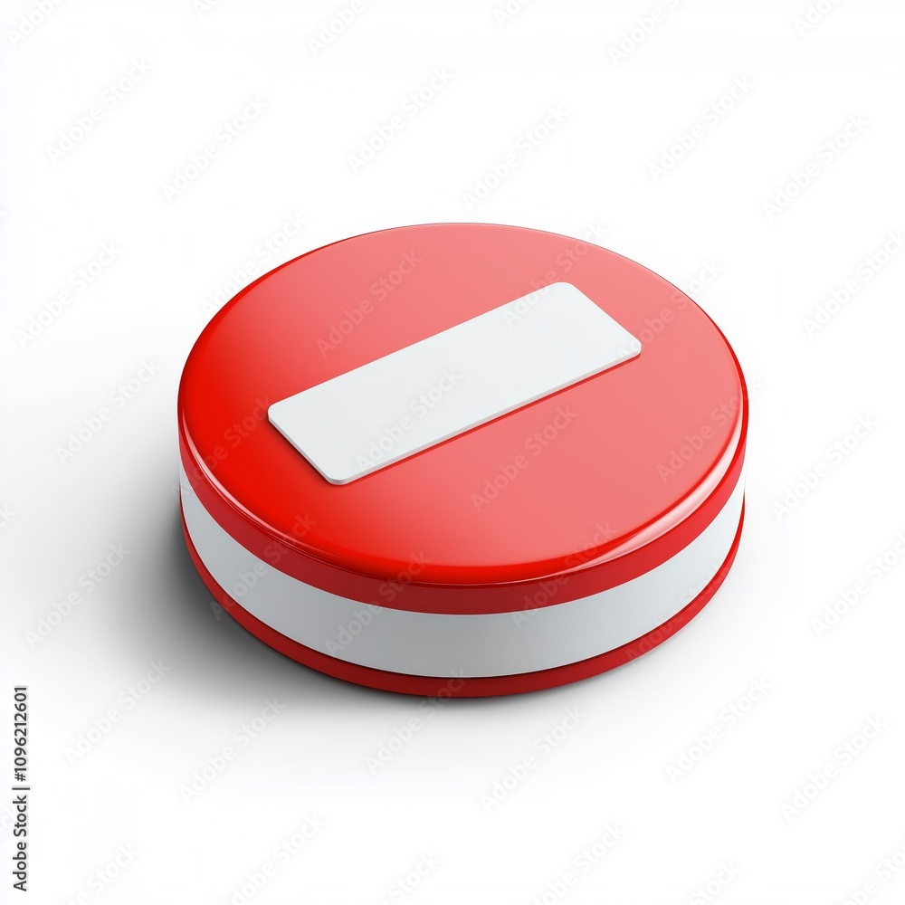 Aufkleber 3d icon pause button isolated on white background. stop sign. trendy and modern vector in 3d style.