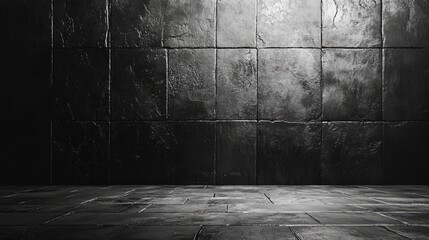 Chalkboard texture on a textured wall with a smooth, dark stone surface, creating a dramatic and stylish background ideal for presentations or art displays.