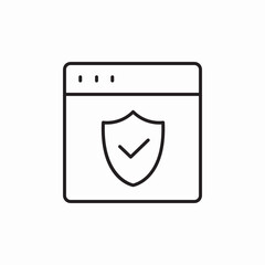 cyber security protection icon sign vector